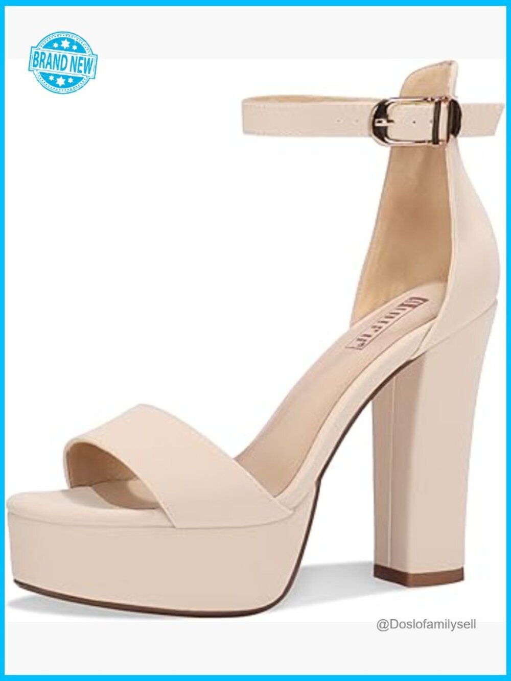 Platform Chunky High Heel Sandals Ankle Strap Open Toe Heeled Shoes Wedding